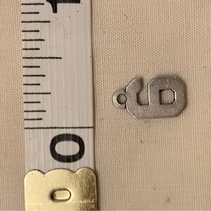 Number 6 Silver Metal Charm